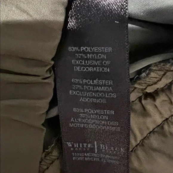 White House Black Market army green 3/4 sleeve jacket - Picture 8 of 9